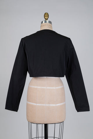 Structured black Spencer V-neck (M+L)