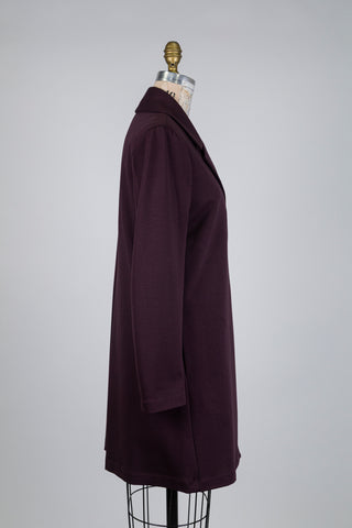 Blazer aubergine à ceinture "snap" (XS-S-M-L)