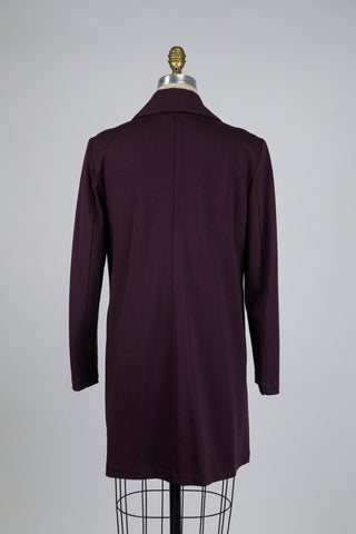 Blazer aubergine à ceinture "snap" (XS-S-M-L)