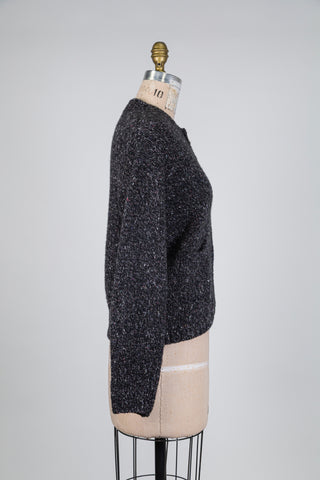 Luxurious black and white knit jacket (6)