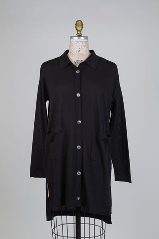 Long black cardigan (S)