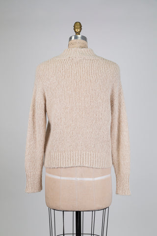 Sesame cream knit sweater (S)