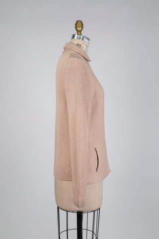 Cardigan sable à col chemise (S)