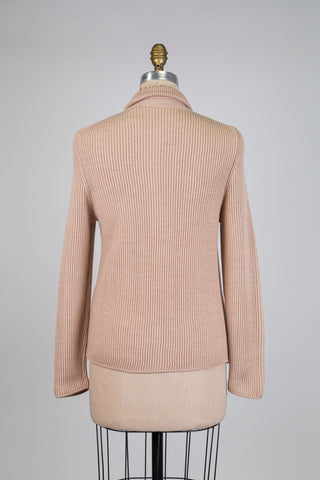 Cardigan sable à col chemise (S)
