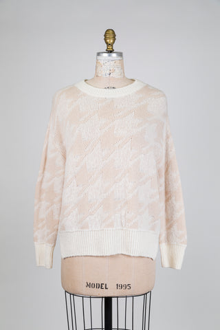 Cream and champagne houndstooth sweater (6)