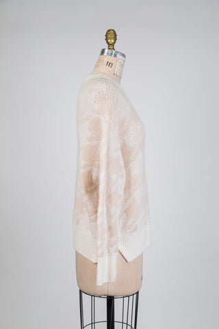 Cream and champagne houndstooth sweater (6)