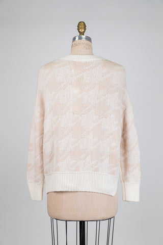 Cream and champagne houndstooth sweater (6)