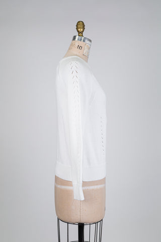 White openwork knit sweater (6)
