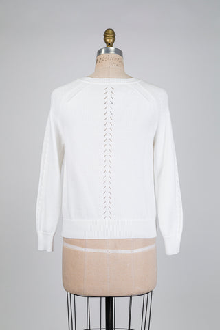 White openwork knit sweater (6)