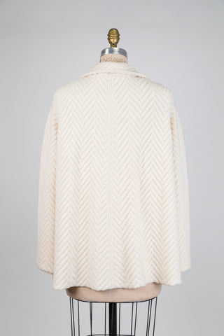 Veste trapèze blanc lait à chevrons (6)