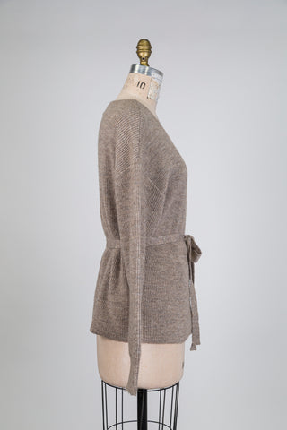 Heather beige wrap cardigan (S)