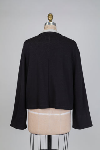 Veste moelleuse noire contrastée (10)