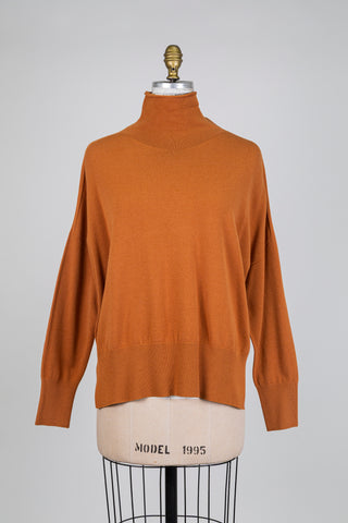 Caramel turtleneck sweater (S)