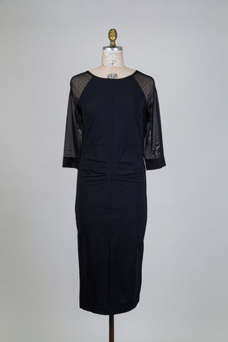 Black dress with sheer sleeves (S)