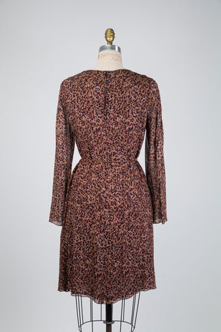 Robe mini léopard brun cacao (4-8-10)