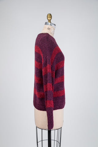 Burgundy and ruby (10) alpaca blend sweater