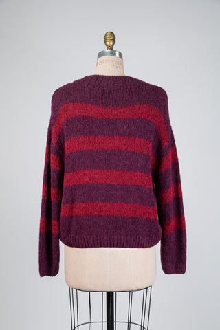 Burgundy and ruby (10) alpaca blend sweater