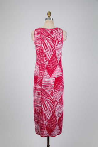 Raspberry charcoal effect knit tank dress (OS)