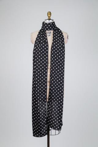 Foulard noir étoilé (XXL)