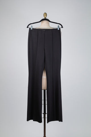 Black comfy-chic slit pants (8 to 14)