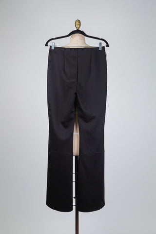 Black comfy-chic slit pants (8 to 14)