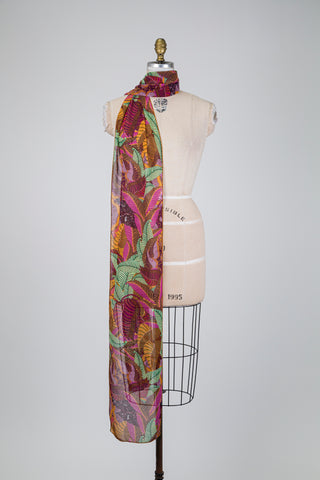 Foulard mosaïque chic tropique (XXL)