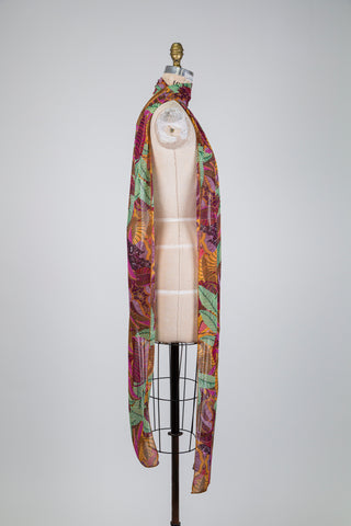 Foulard mosaïque chic tropique (XXL)