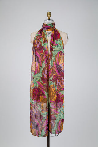 Foulard mosaïque chic tropique (XXL)