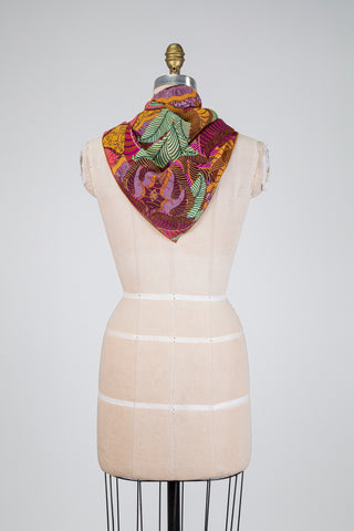 Foulard carré mosaïque chic tropique (TU)