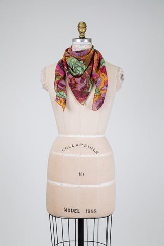 Foulard carré mosaïque chic tropique (TU)