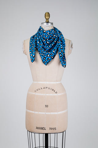 Foulard carré léopard électrique (TU)