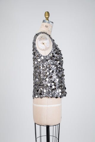 Sparkle silver sequin tank top (4-6-10)