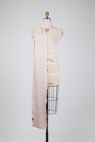 Foulard plissé délicat rose pêche (XXL)