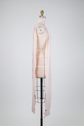 Foulard plissé délicat rose pêche (XXL)