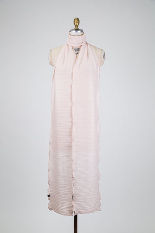 Foulard plissé délicat rose pêche (XXL)