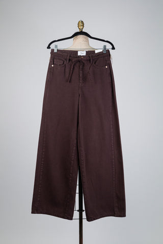 Wide Leg Brown Denim Trousers (6-12)