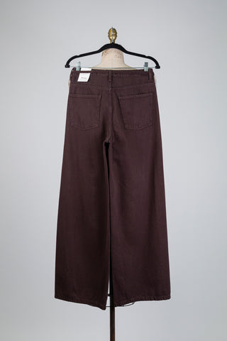 Wide Leg Brown Denim Trousers (6-12)