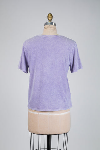 T-shirt lavande effet délavé (S)