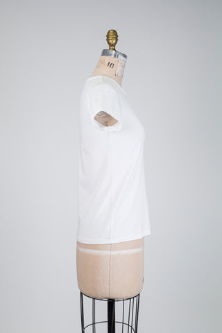 T-shirt blanc fraise en strass (6)