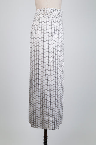 Jupe effet portefeuille à damiers (6)
