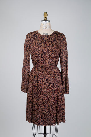Robe mini léopard brun cacao (4-8-10)