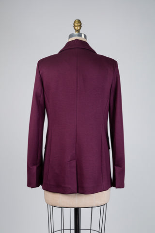 Slit-sleeve burgundy blazer (4-12)