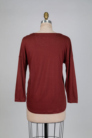 T-shirt à manches longues acajou (6)