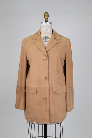 Veste tan en suède véritable (S)