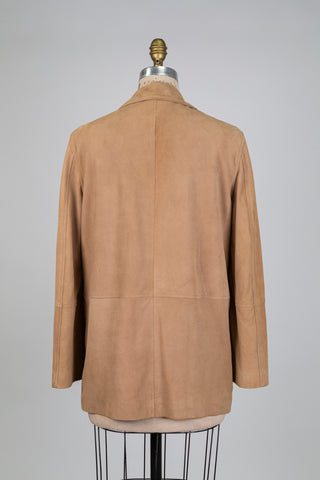Veste tan en suède véritable (S)