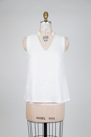 White linen top with jeweled collar (6)