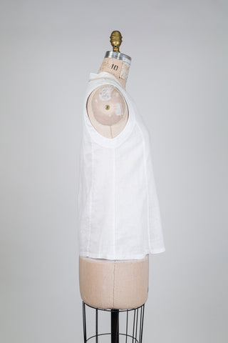 White linen top with jeweled collar (6)