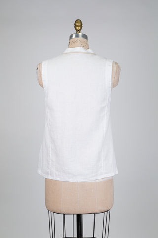 White linen top with jeweled collar (6)