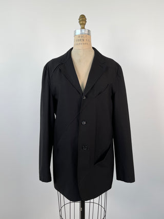 Luxurious black masculine convertible blazer