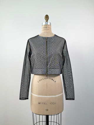 Short jacket with mesh sleeves (XXS)